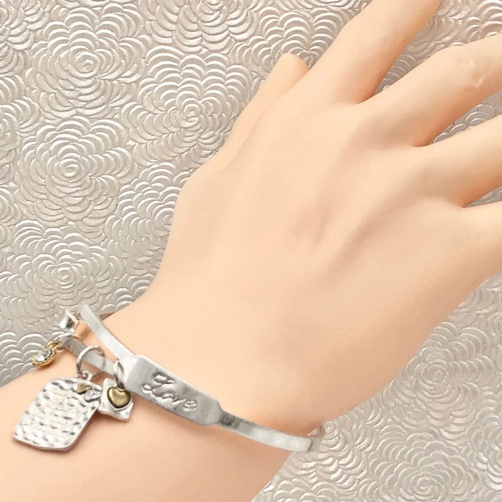 🌼 Your Love My Anchor Hook Bangle Bracelet